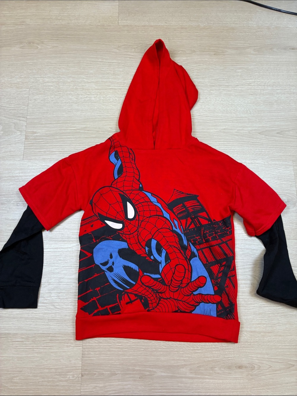 Marvel Red & Black Spider-Man Hooded Sweatshirt